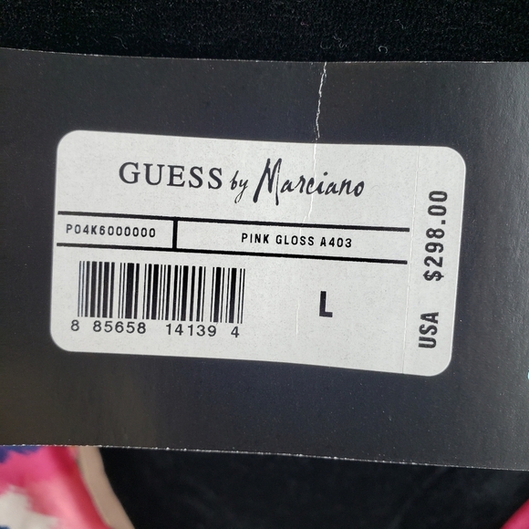 NWT Guess By Marciano Floral Pink & Brown Spagetti Strap Women's Maxi Dress Sz L - Picture 11 of 11